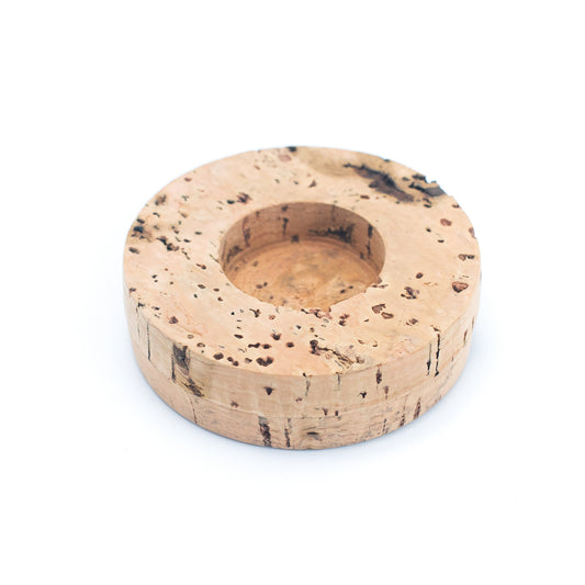 Tealight Candle Base with Natural Cork