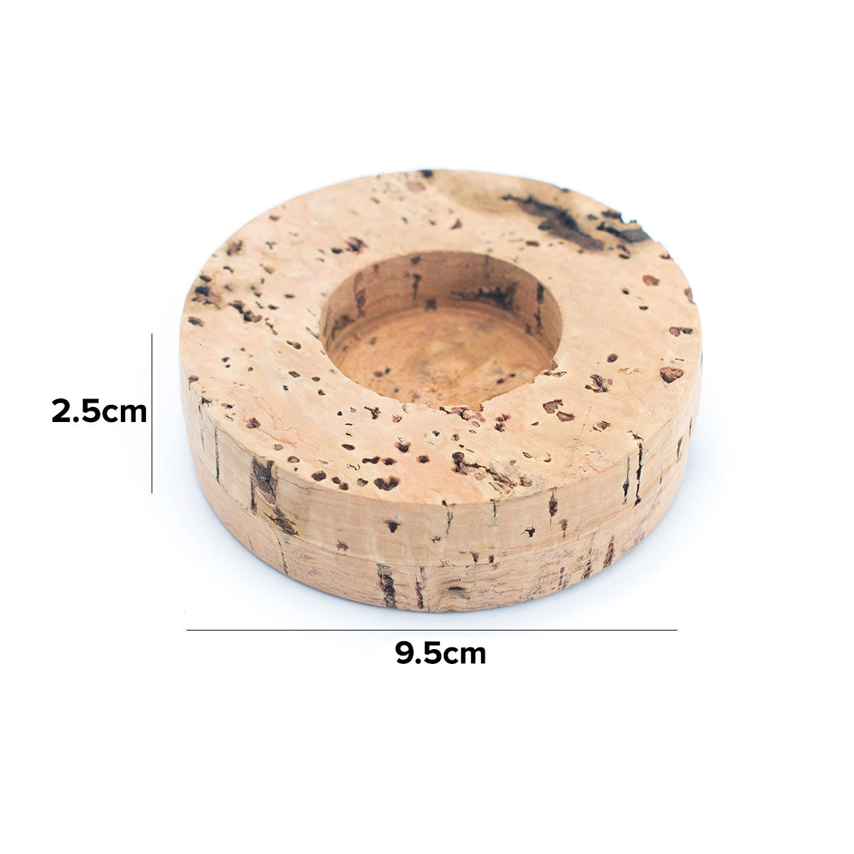 Tealight Candle Base with Natural Cork