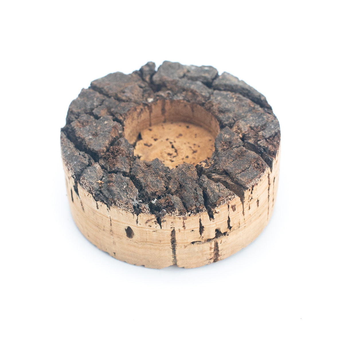 Rustic Candle Holder Handmade with Natural Cork HA-12