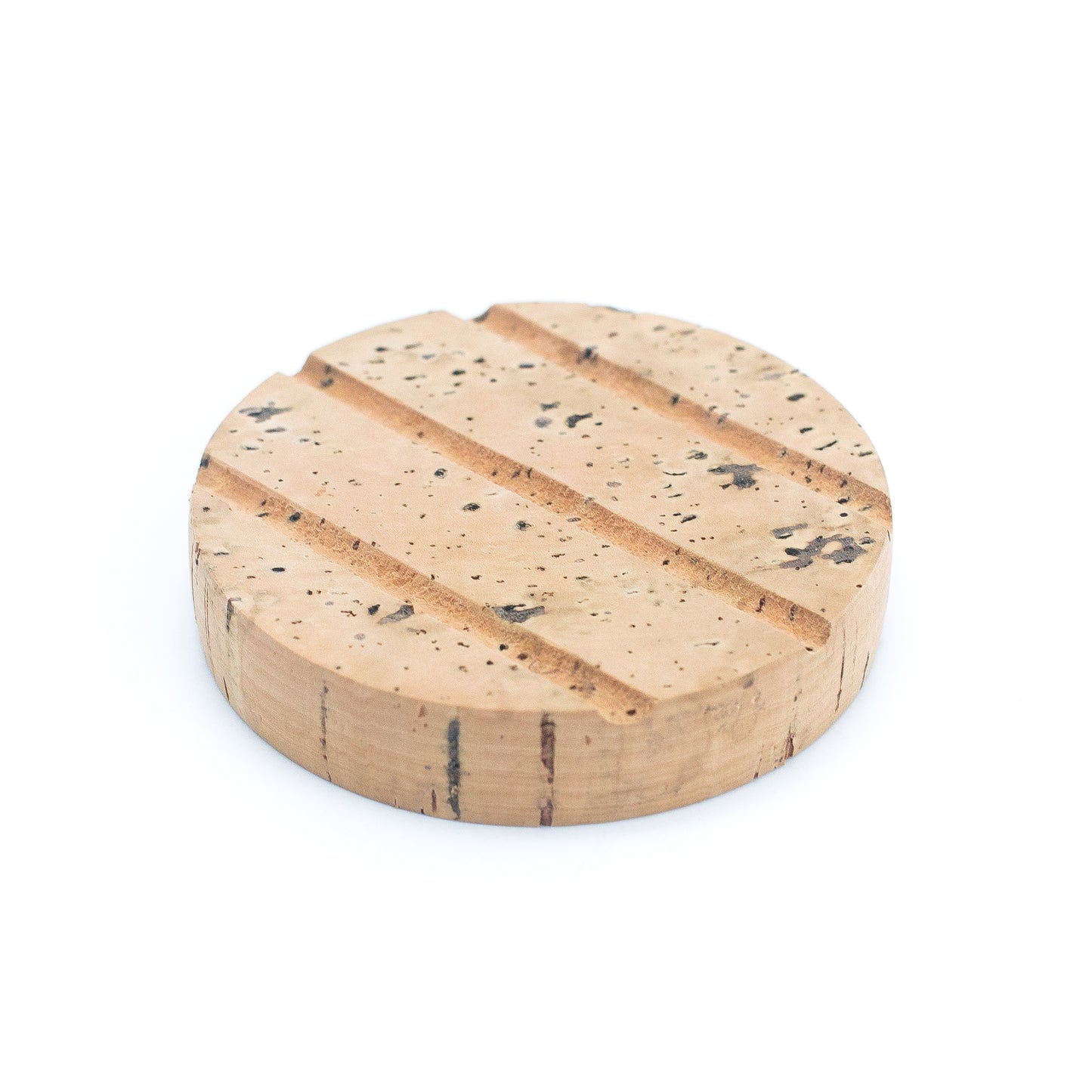 Round Soap Dish Handmade with Natural Cork HA-10