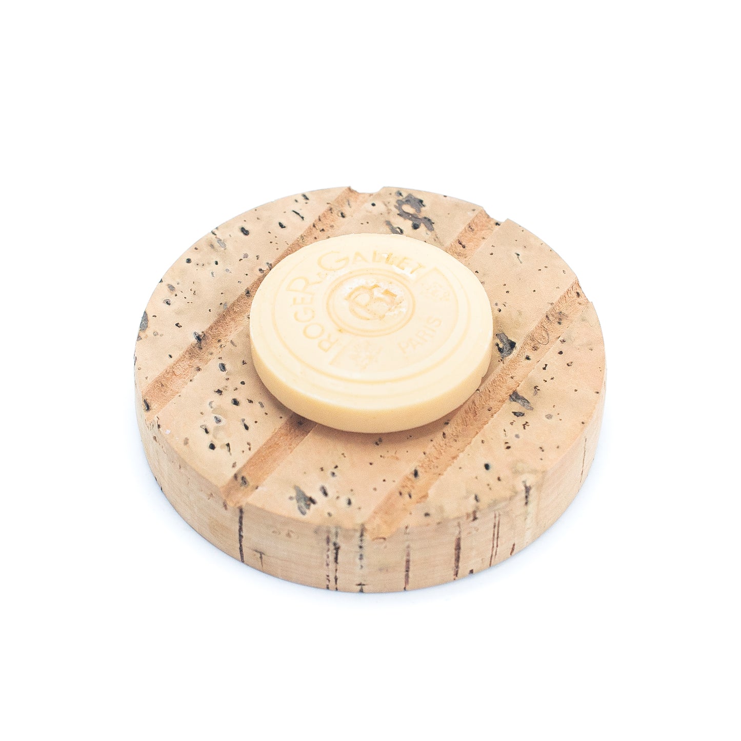 Round Soap Dish Handmade with Natural Cork HA-10