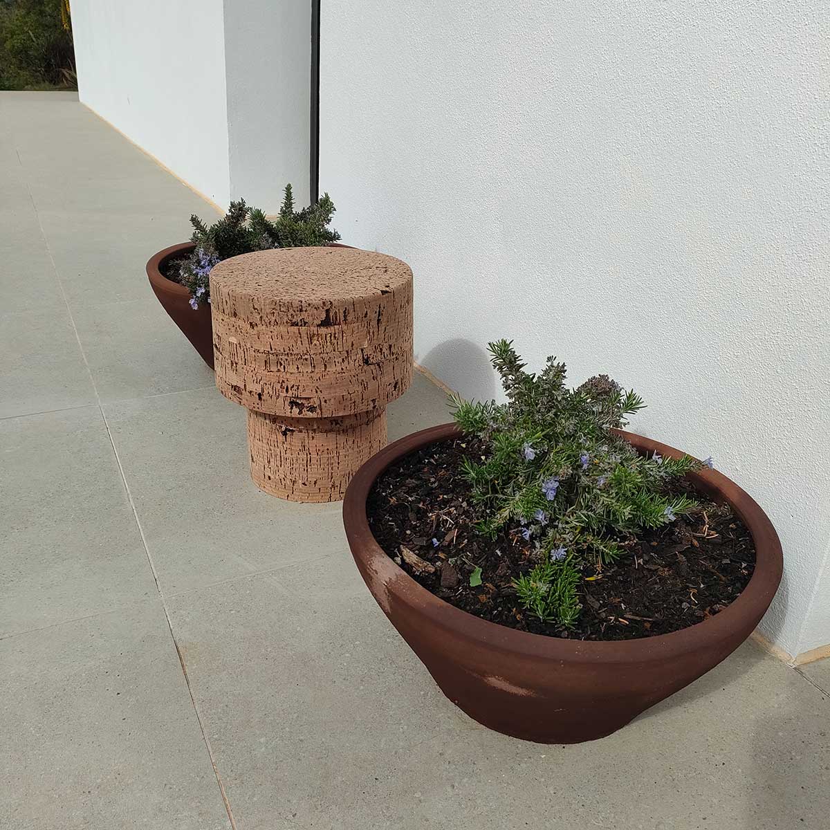 Natural cork stool "Sado River"