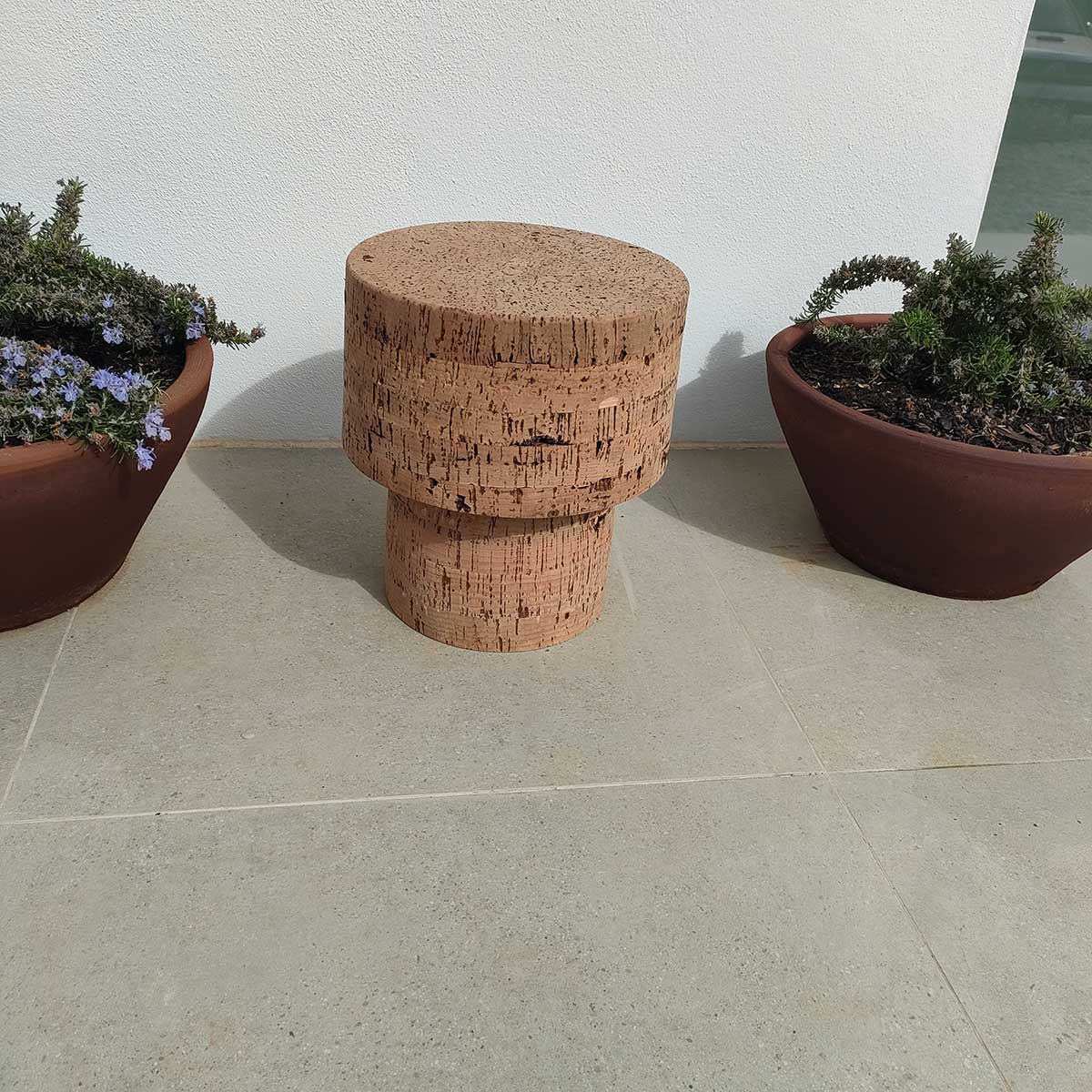 Natural cork stool "Sado River"