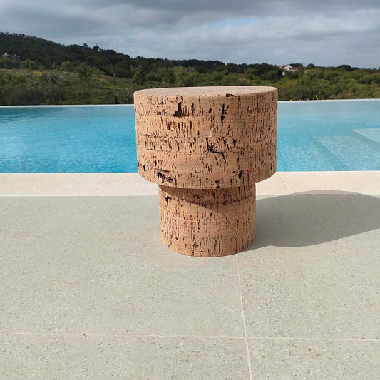 Natural cork stool "Sado River"