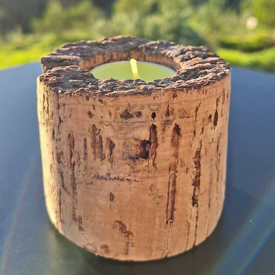 Natural cork candle holder - Troia 02 (Tróia  Séries)