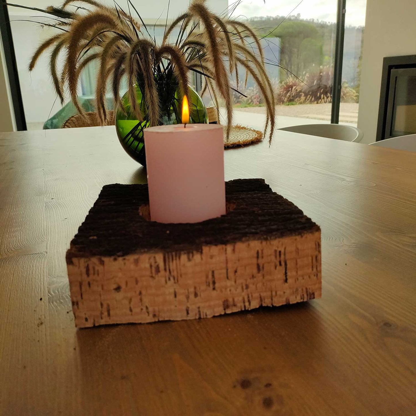 Raw cork candle holder - Troia 03 (Tróia Séries)