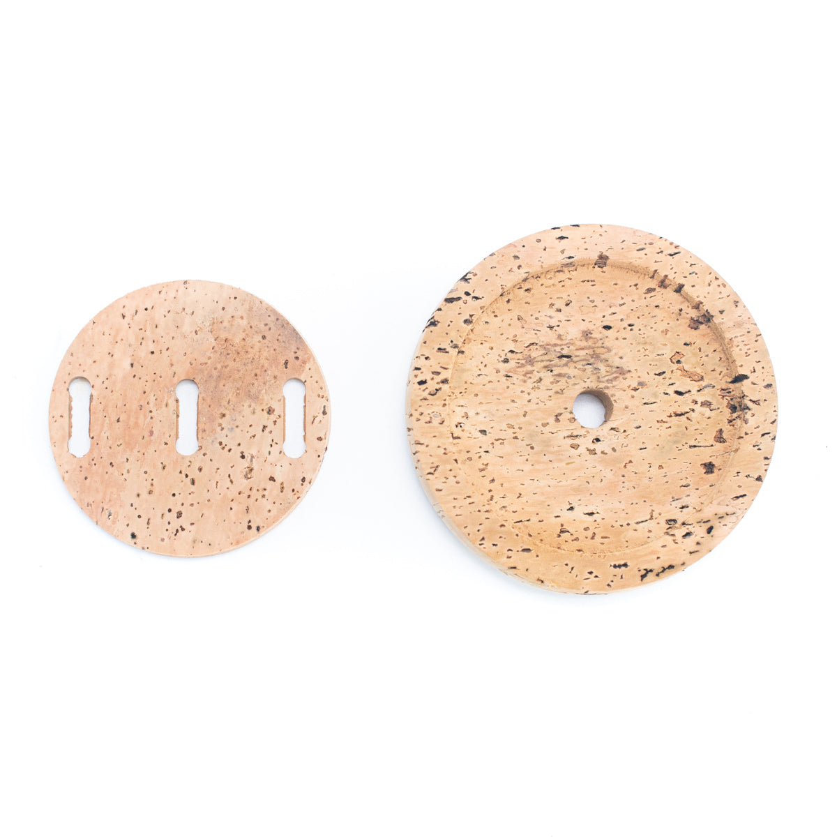 Round Soap Dish with Disk Handmade with Natural Cork HA-11